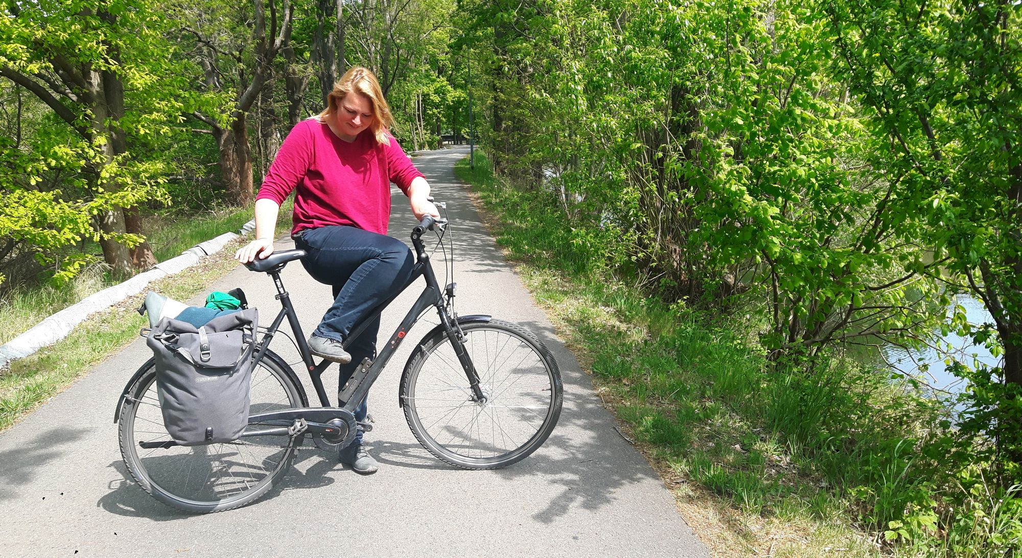 Spreewald Kathi auf dem Rad