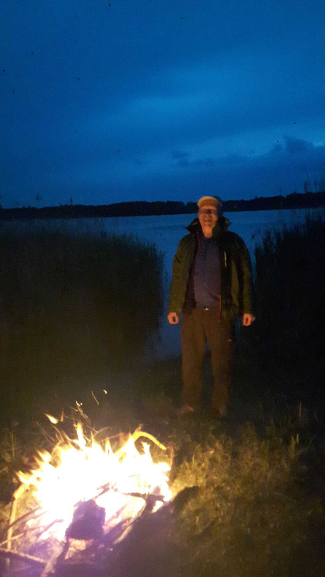 Ich am Feuerchen am Benrsteinsee