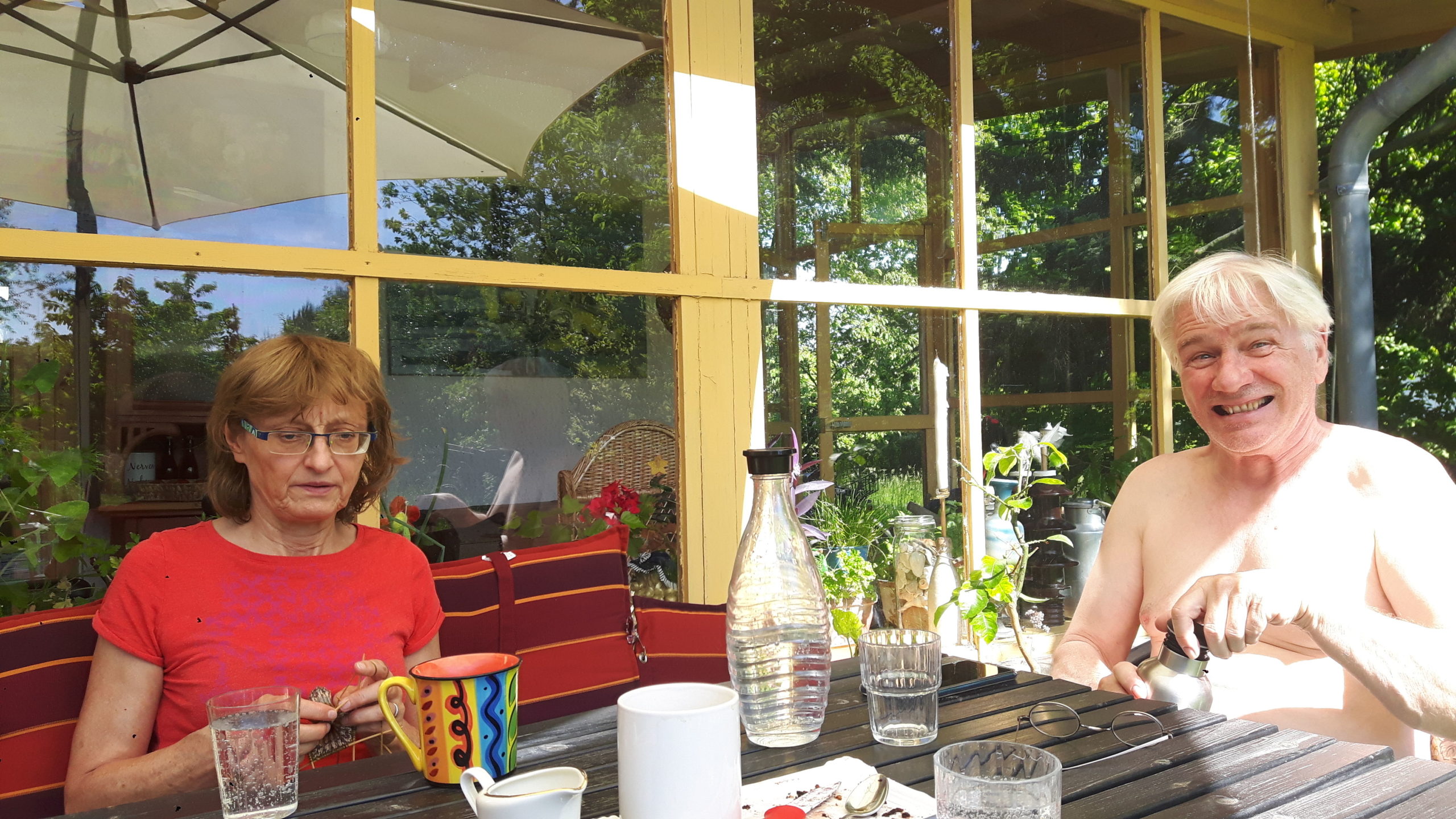 Am Pfingstsonntag war ich noch Martina & Micha im Garten
