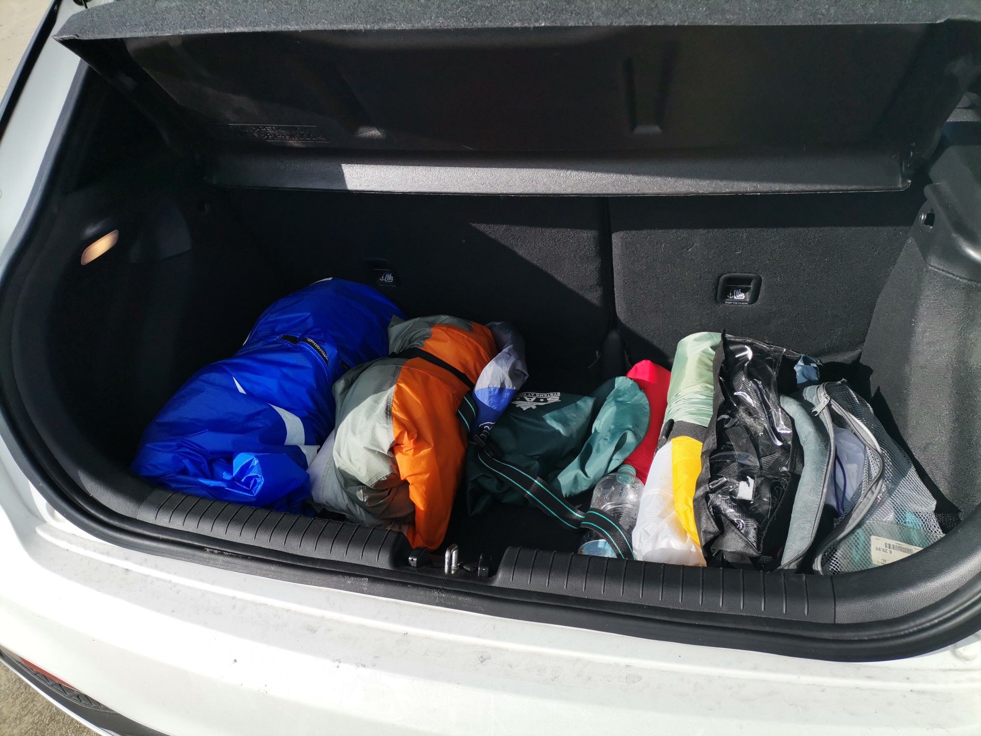 Fanö Kitestrand Material im Kofferraum