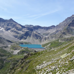 Erster Einblick auf den Lago Serrù