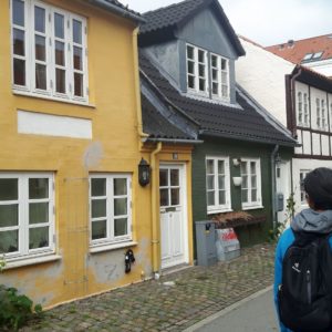 Fachwerkhäuser in der Altstadt von Aalborg
