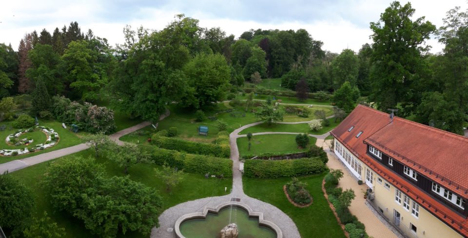 Blick Garten Kloster Bernried