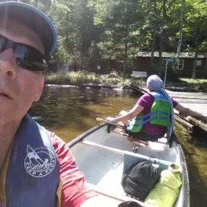 Mazinow Lake Dani und ich im Boot
