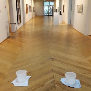 Fuglsang Kunstmuseum es regnet durch