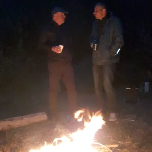 Jens und Dirk am Feuerchen