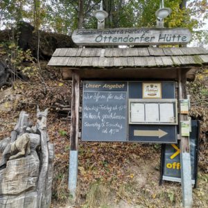 Hinweisschild der Ottendorfer Hütte