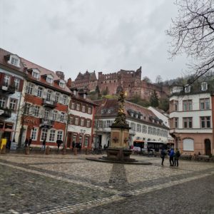 Heidelberg Altstadt Platz Schlossblick