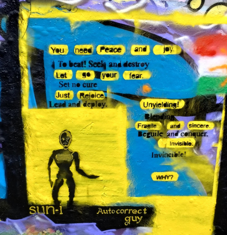 „Autocorrect Guy“ Graffitti Art