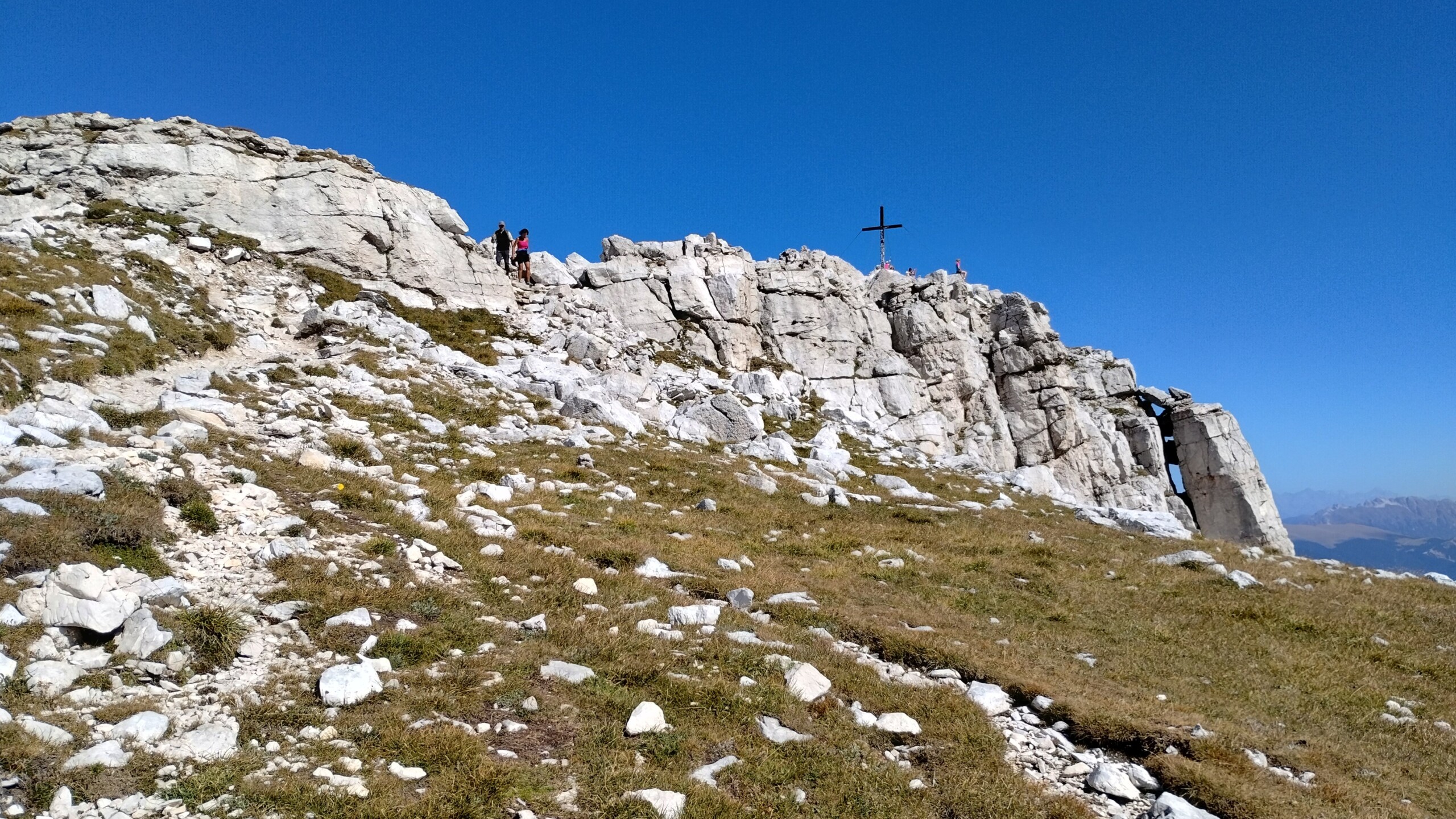 Schlern Kalkstein Gipfelkreuz