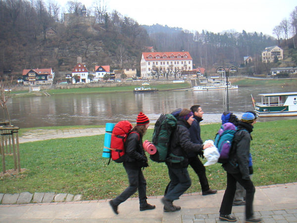 2002 12 Wanderung im Polenztal Elbsandstein