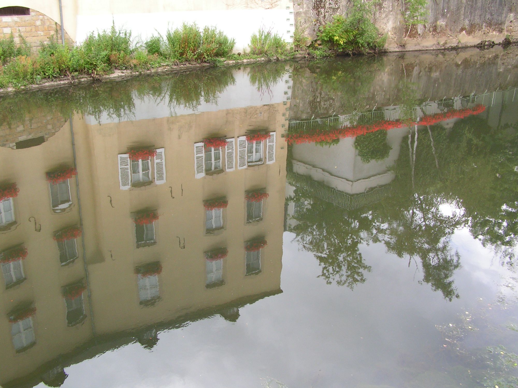 Luxemburg Stadt Wasserspiegelung