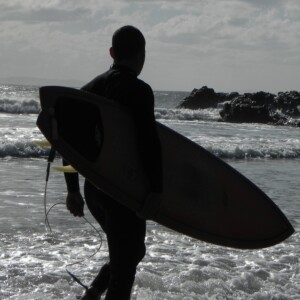 Baryon Bay beach surfer