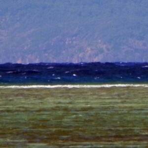 Deep water reef - land - shallow water