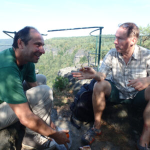 Pause auf dem Felsen Dirk & ich