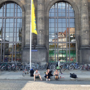 Pause am Bahnhof Neustadt in Dresden