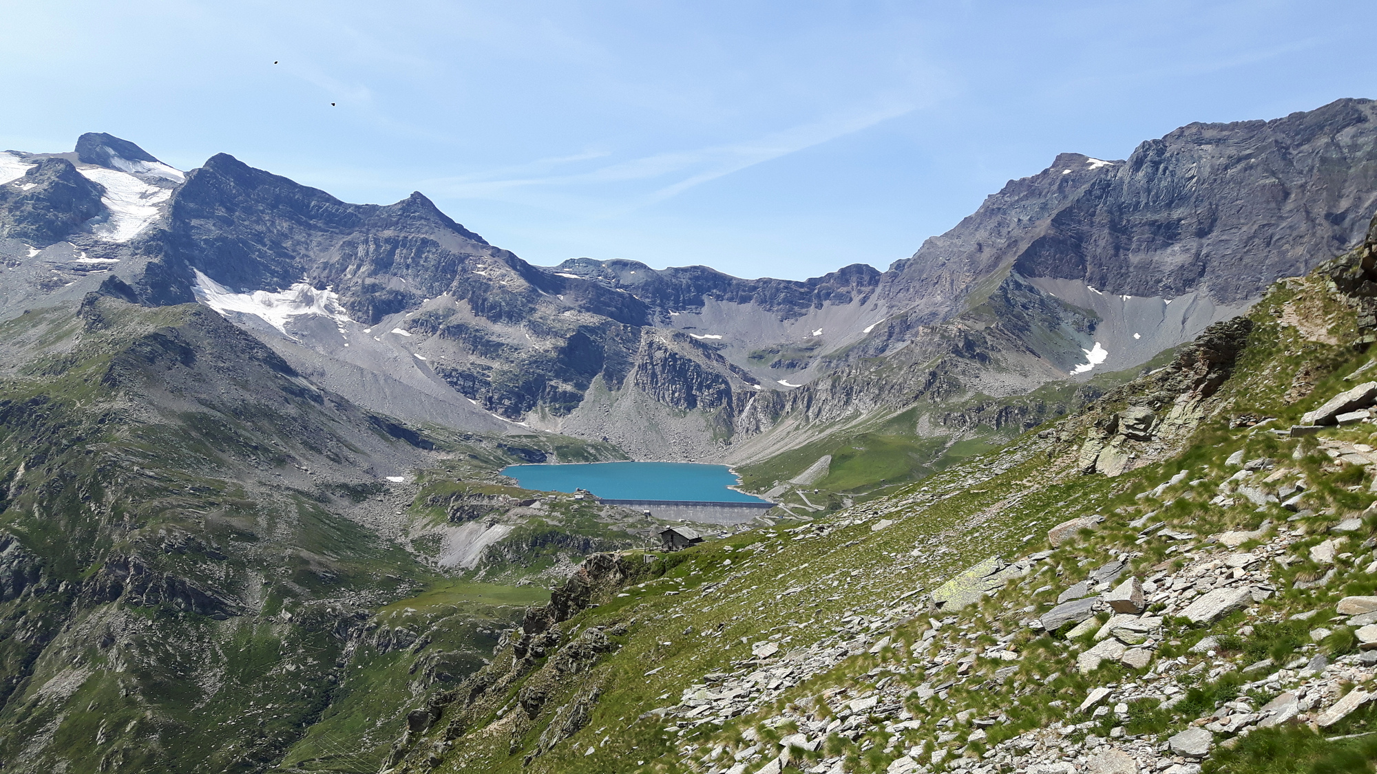 Erster Einblick auf den Lago Serrù