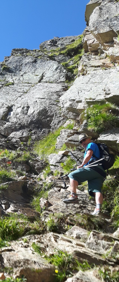 Klettersteig hinter der Hütte Pian Della Ballotta