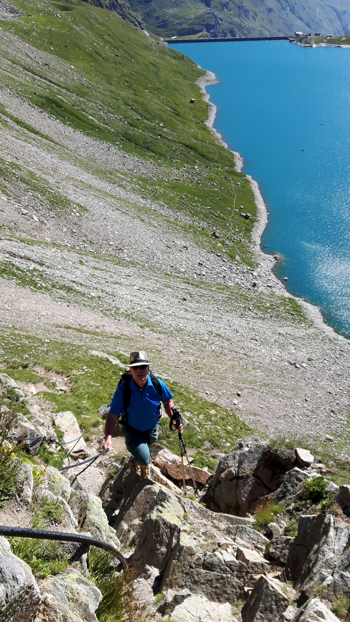Klettersteig hinter der Hütte Pian Della Ballotta