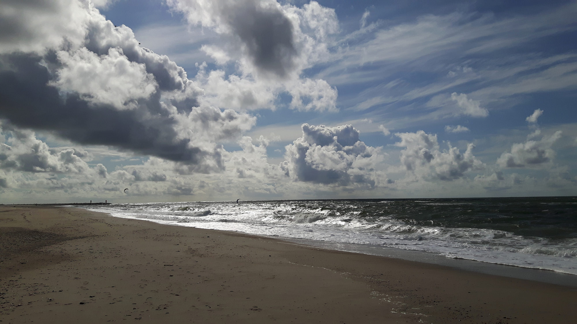 Strand Sonne Wolken Wellen Thorsminde