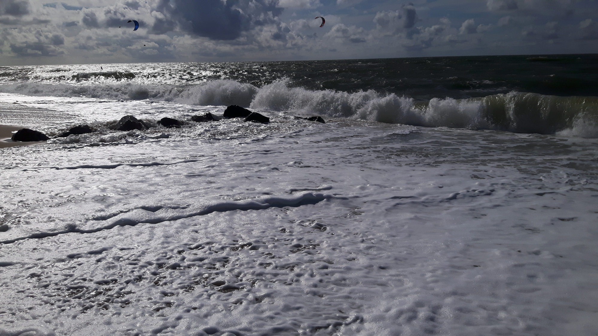 Strand Sonne Wolken Wellen Thorsminde