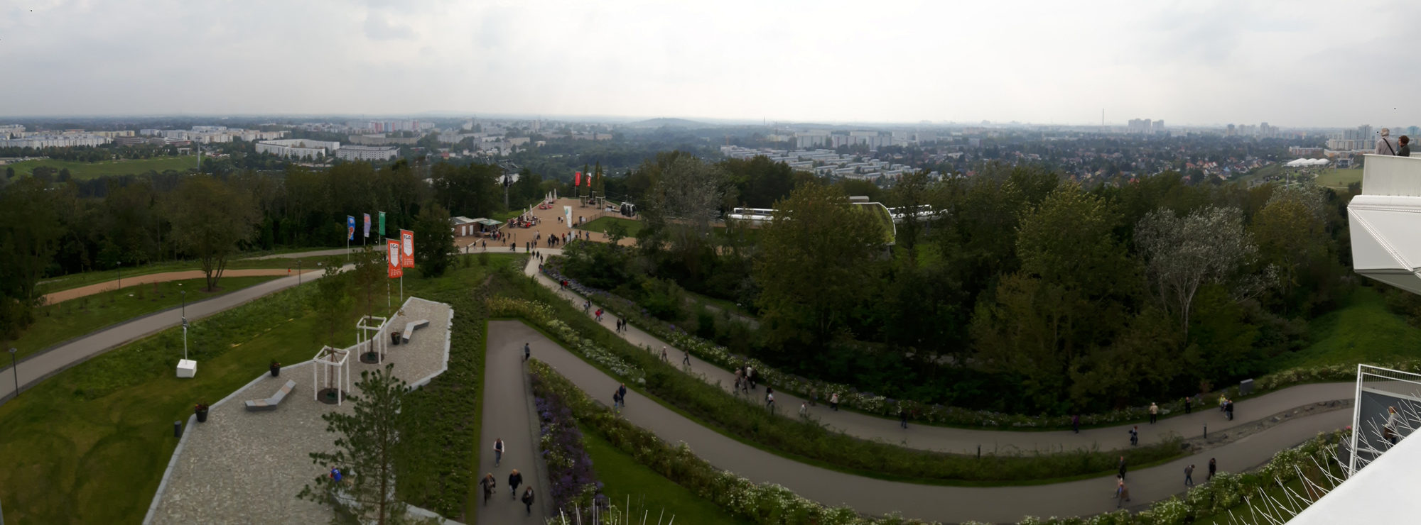 Panoramablick vom Turm auf dem Kienberg