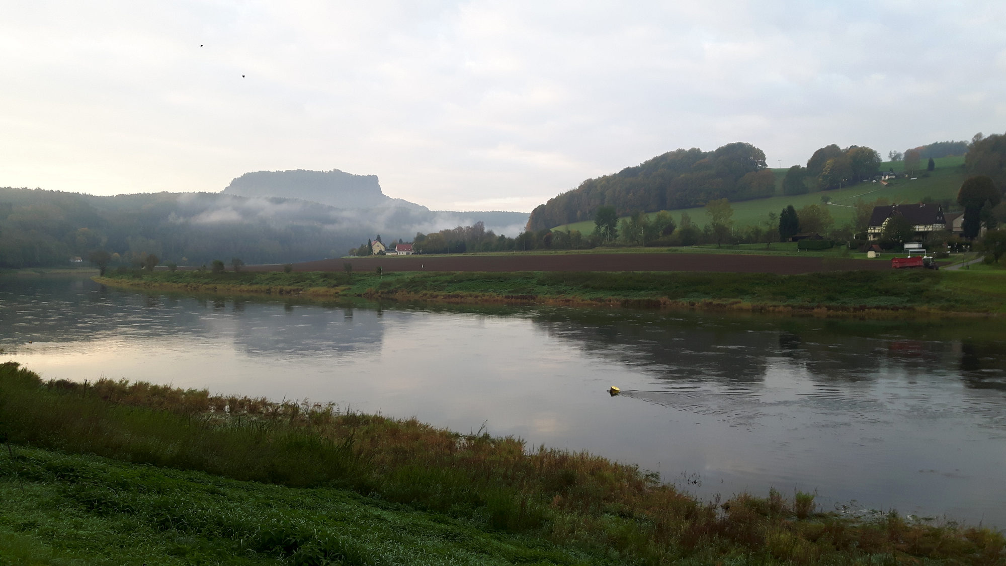 Blick über die Elbe zum Lilienstein