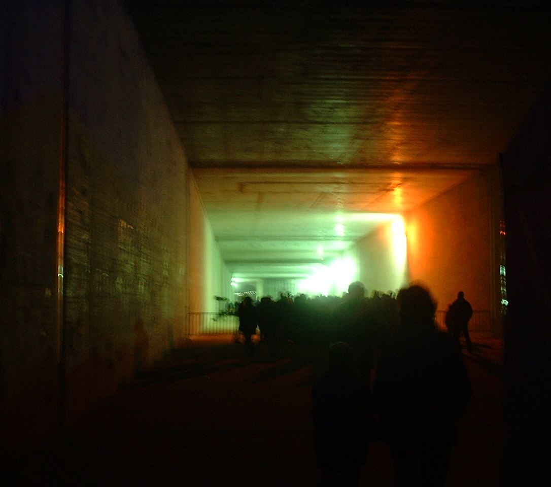 Besichtigung im Bahntunnel zum Potsdamer Platz