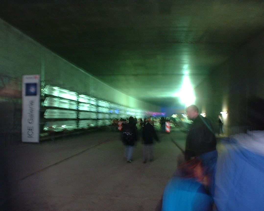 Besichtigung im Bahntunnel zum Potsdamer Platz