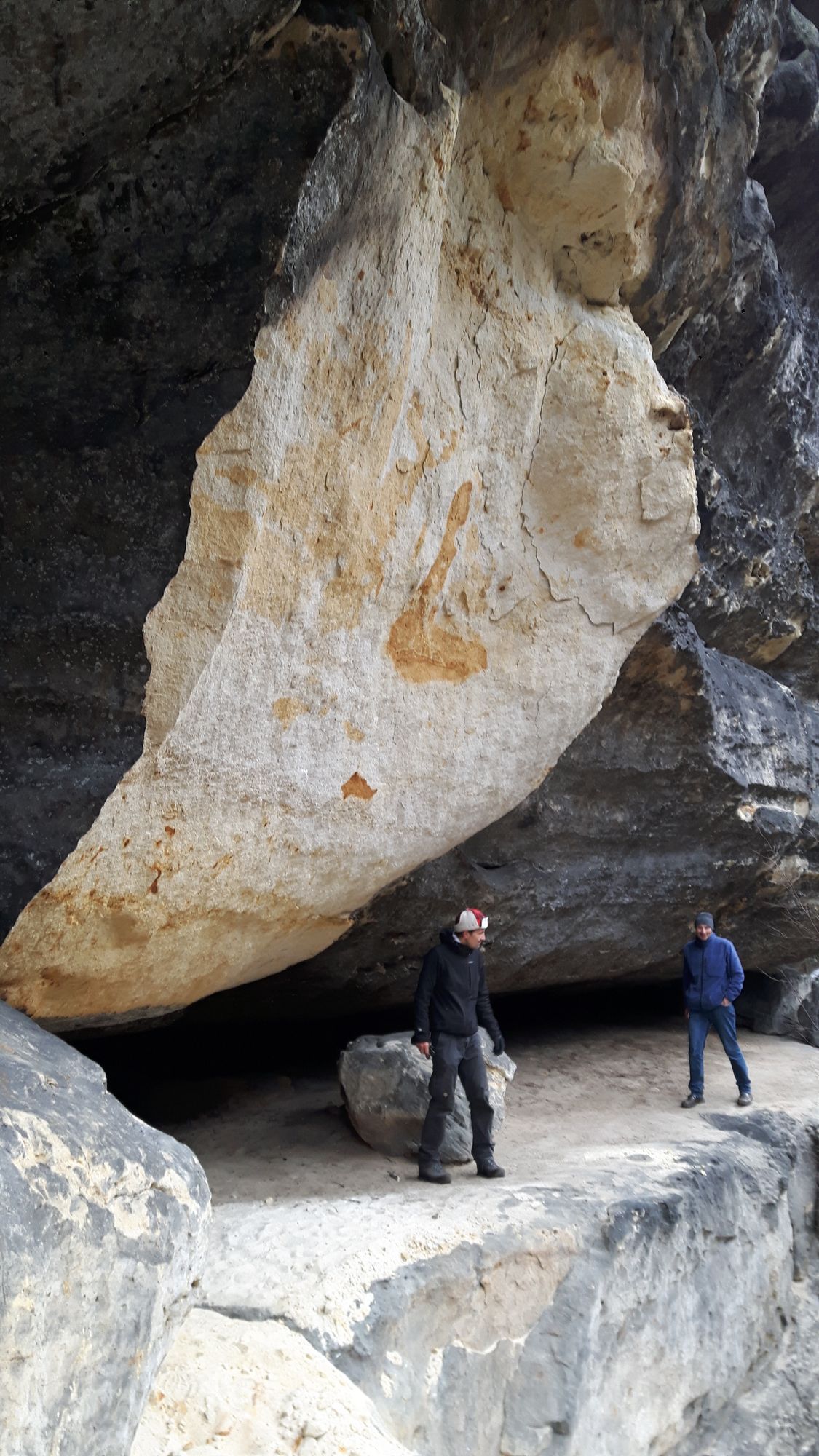 frischer Felssturz an der Marienhöhle
