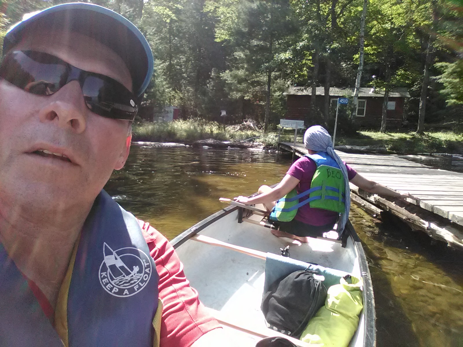 Mazinow Lake Dani und ich im Boot
