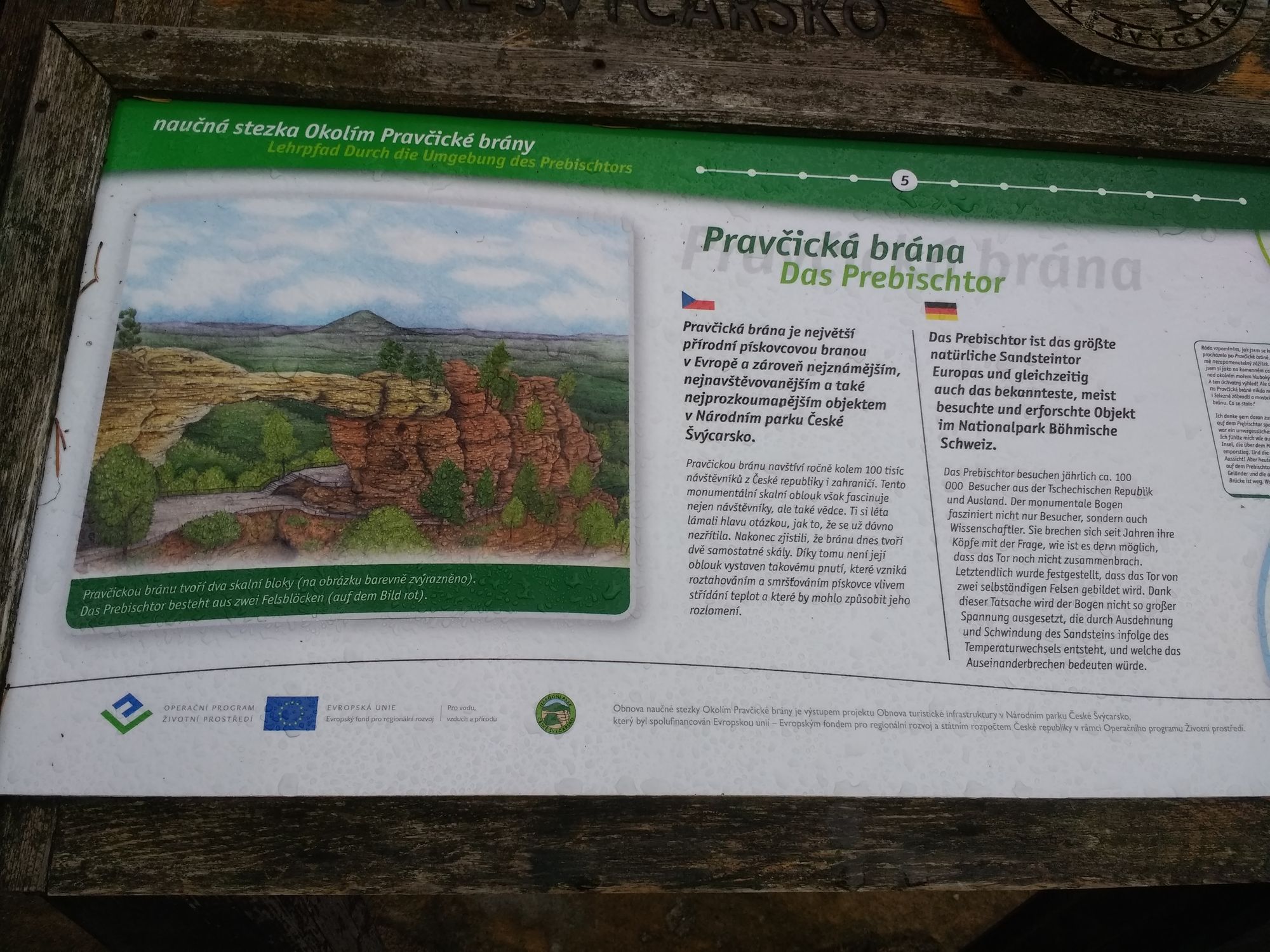 Prebischtor Text Beschreibung