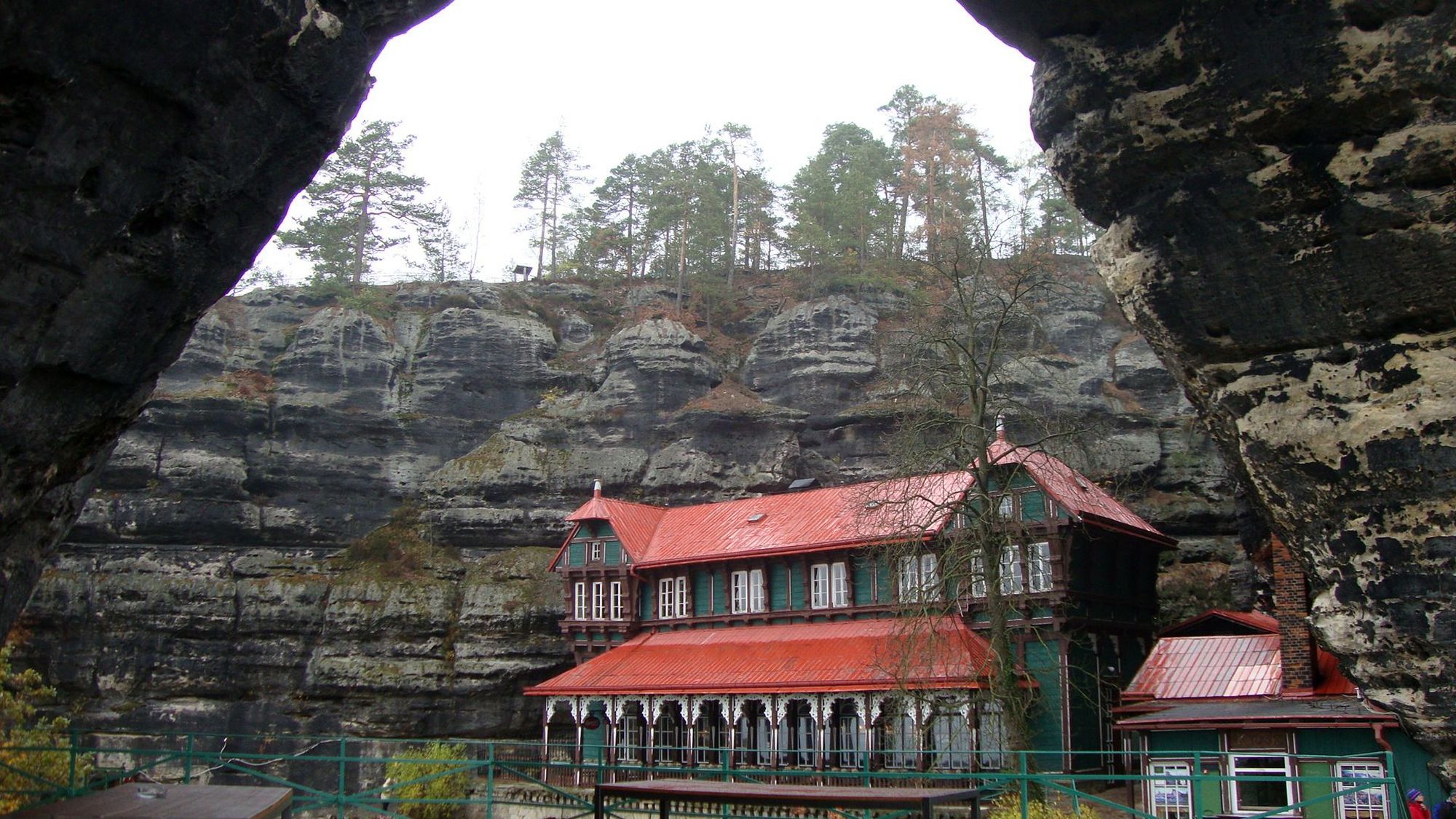 Prebischtor Blick zur Baude