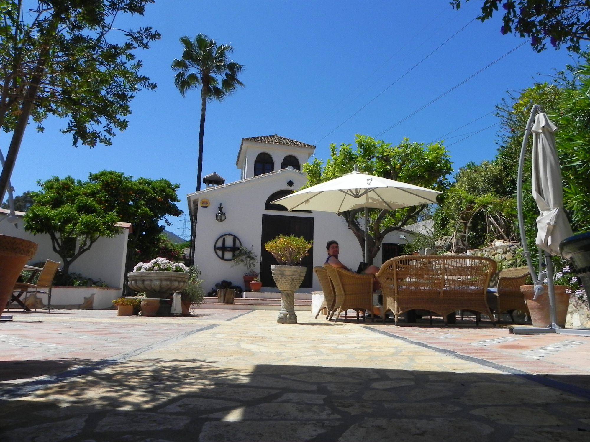 Spanien Rancho de Inglese Dani auf Veranda