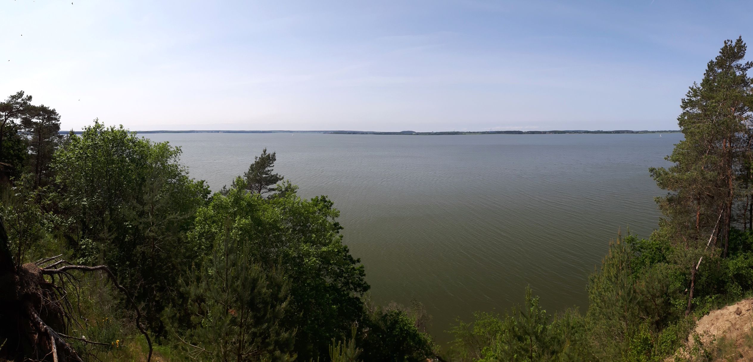 Steilküste bei Lütow: Blick über das Achterwasser