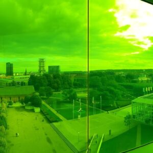 Panorama grüner Regenbogen Umgang ARoS Aarhus Kunstmuseum