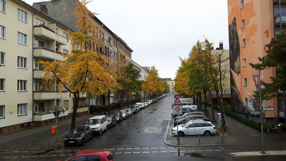 Blick in die Wartenburgstraße von der Möckernstraße