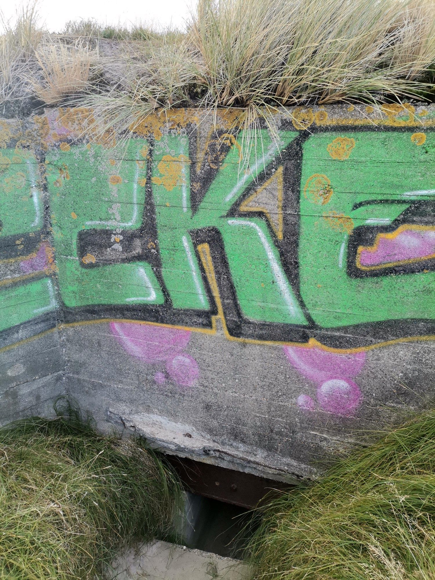 Fanö Strand Bunkereingang Graffiti