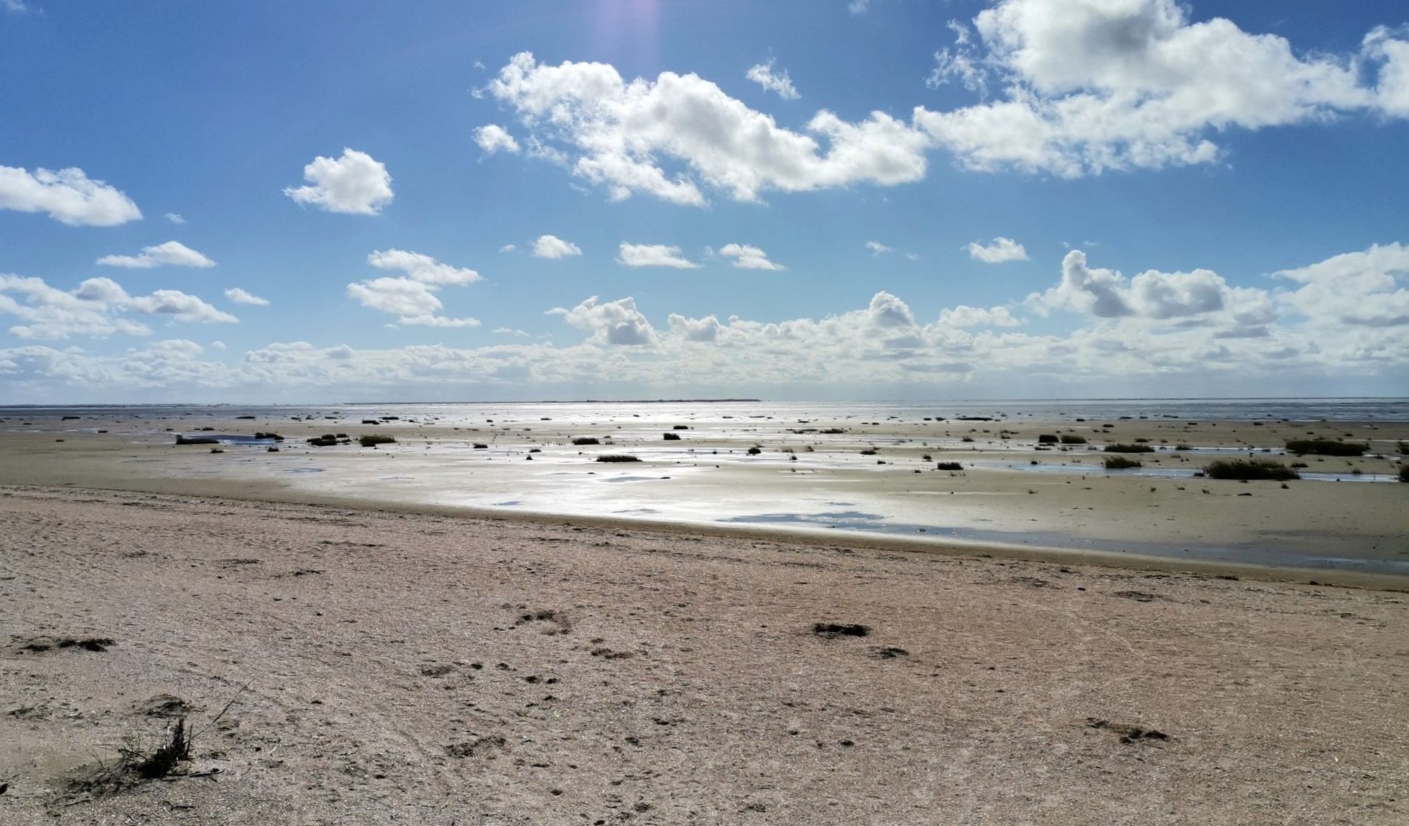 Fanö Südstrand Watt Wolken