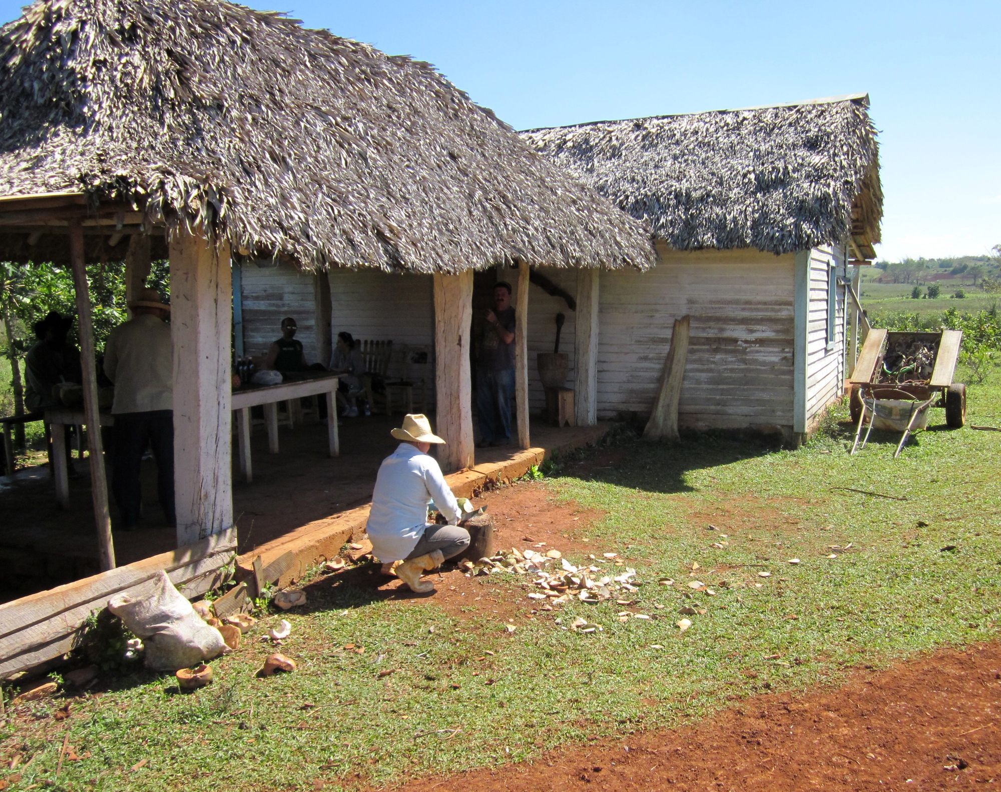 uba Vinales Hütte Kokosnuss öffnen