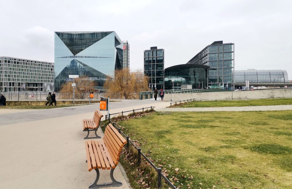 Blick auf City Cube Hauptbahnhof Berlin