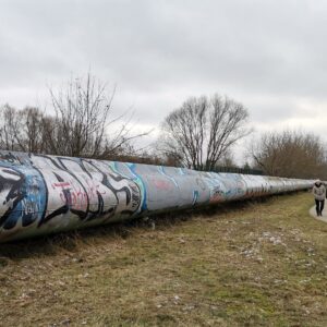 Wuhletal Weg mit Fernwärmerohren