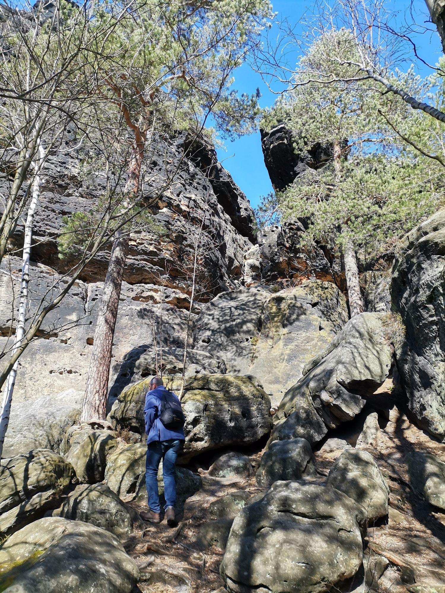Mittags am Papststein