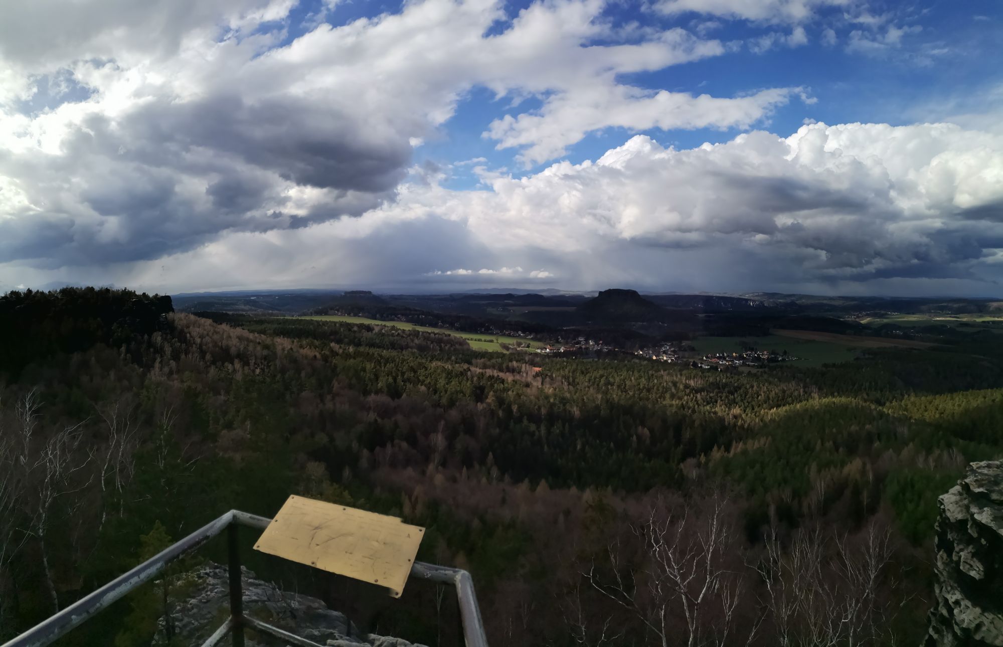 Panoramablick vom Papststein Richtung Königstein