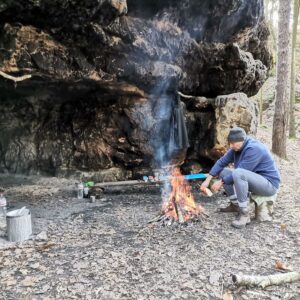 Guten Morgen am Lagerfeuer