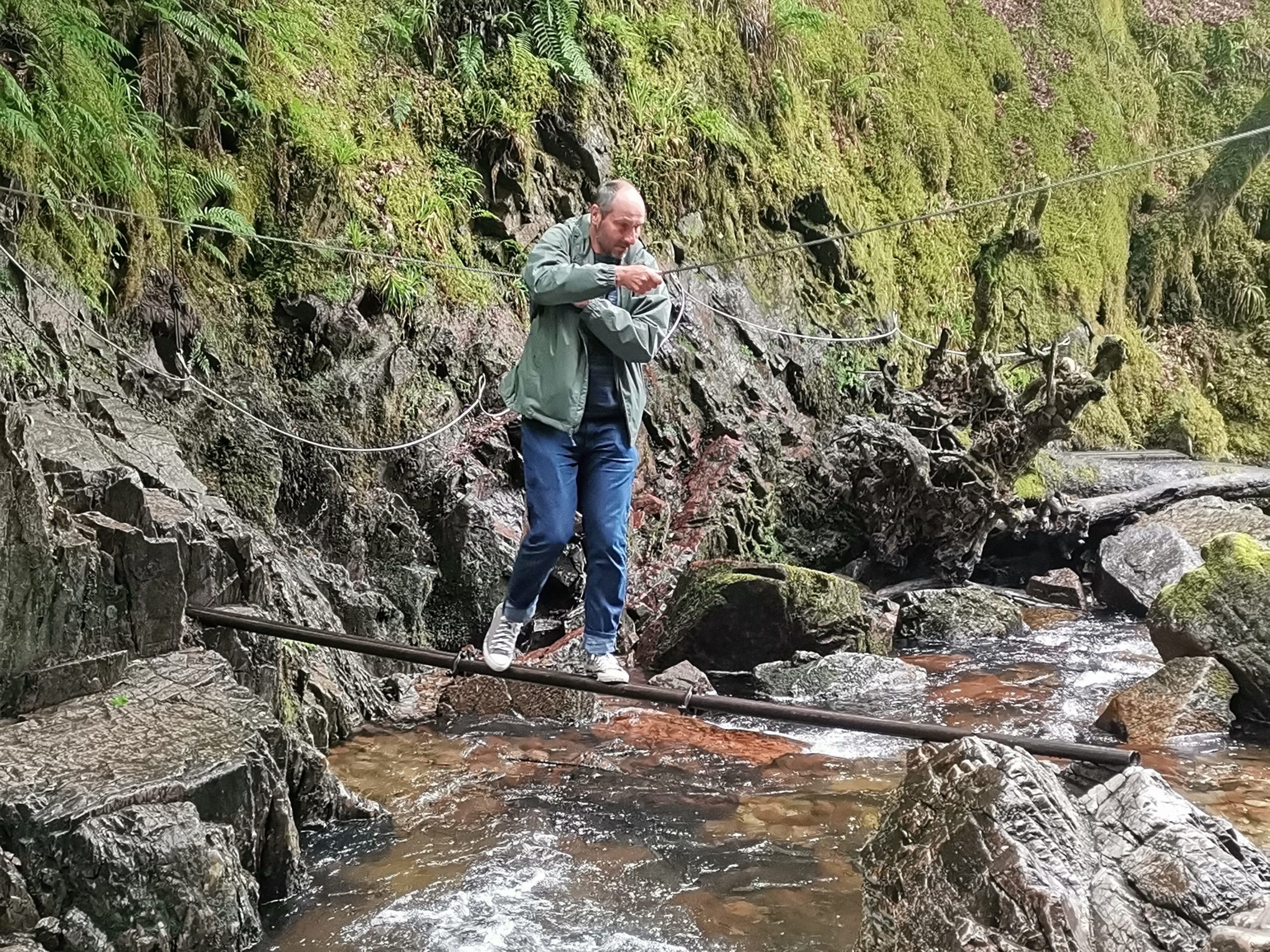 Dirk am Bergsteig zum Wasserfall Grey Mare's Tail