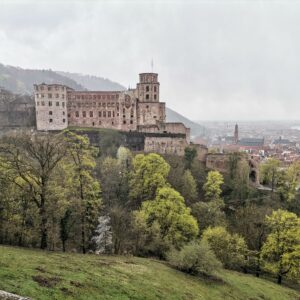 Heidelberg Blick auf Schloss Park