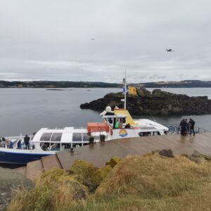 Bei Edinburgh Firth of Forth Bootanlegestelle Insel Inchcolm