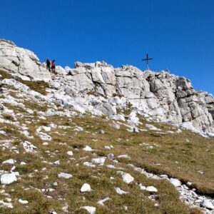Schlern Kalkstein Gipfelkreuz