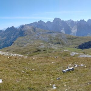 Panoramablick vom Schlern in den Rosengarten